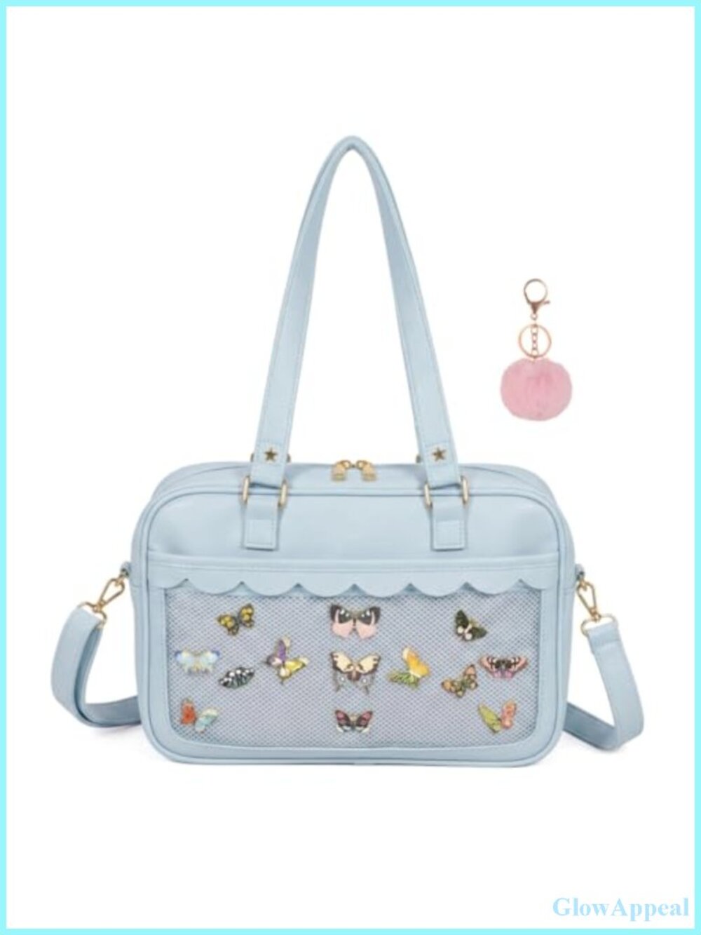 Ita Bag Crossbody Messenger PU Leather Pin Display Insert